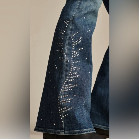 LUCKY BRAND "Luckly Legend" Women's NWOT Studded Sweet Mid Rise Flare | Size 6 - Picture 5 of 16